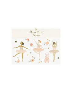 the ballet stickers are in pink and gold