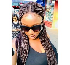 Corn Row Braids, Curled Box Braids, Corn Row, Wig Frontal, Wig Braids, Box Braids Wig, Unique Braids, Cornrows Styles