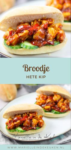 broccoli, chicken and lettuce sandwich on pita bread