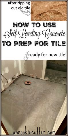 how to use self leveling concrete to prep for tile