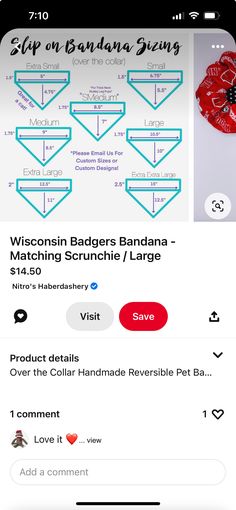 the wisconsin badgers bandnapper is on an iphone screen and it's being displayed