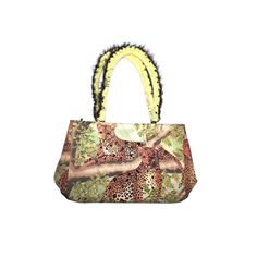 The Cheetah Bag is a revamped vintage bag with crochet and bead detail straps. One of one available Handheld Bags With Braided Handles, Handheld Shoulder Bag With Leather Handles, Fashion Accessory Pouch Shoulder Bag With Handles, Rectangular Leopard Print Shoulder Bag With Detachable Handle, Leopard Print Rectangular Shoulder Bag With Detachable Handle, Leopard Print Rectangular Bag With Detachable Handle, Leopard Print Everyday Bags With Handles, Bohemian Bag With Detachable Strap, Everyday Leopard Print Bag With Handles