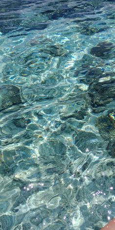 the water is crystal clear and blue