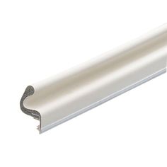 an aluminum pipe with a white finish on the outside and grey trim around the end