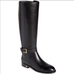 6.5 New Includes Box And Dust Bag Retail Value $498 Equestrian Style Boots, Equestrian Riding Boots, Tory Burch Boots, Black Leather Knee High Boots, Tory Burch Ballet Flats, Leather Knee Boots, Equestrian Boots, Tory Burch Sandals, Black Knee High Boots