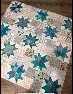 Sawtooth Star Quilt Pattern, Diy Quilt Patterns, Sawtooth Quilt, Sawtooth Star Quilt, Quilt Diy, Quilt Stars, Low Volume Quilt, Sawtooth Star