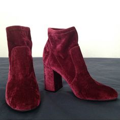 New Without Tags" Abound " High Heel Ankle Boots Size 8m Made Of Velvet Fabric Color Is Burgundy Or Dark Berry, Very Pretty Color, Heel Is 3.5 Inches Purchase From Nordstrom Store, Never Worn But Has Sticker Price Remain On Soles Ask Any Questions Offers Are Never Ignored Burgundy Ankle Boots For Winter, Trendy Burgundy Boots For Winter, Trendy Burgundy Winter Boots, Burgundy Ankle-high Winter Boots, Burgundy Ankle-high Heeled Boots For Winter, Winter Burgundy Ankle-high Heeled Boots, Trendy Burgundy Heels For Fall, Casual Burgundy Boots Medium Width, Trendy Ankle-high Burgundy Boots