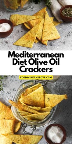 homemade mediterraneann diet olive oil crackers