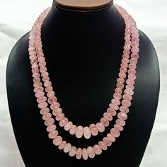 "Exclusive Jewelry, designed just for you with love. Highest and amazing quality, most suitable for gifting. Gemstone: Rose Quartz  Quality: AAA/Finest Shape: Melon/Pumpkin Style: Carved Beads Necklace Bead Size: 8MM to 15MM *100% Natural and Authentic* *Measurements are in round figure and are close to approximations* Necklace length starts from 16 inches for the first strand and next strands will be gradually longer than the previous strand. Strand Length:- 1st: 16 Inches 2nd: 18 Inches ------ Pink Rose Quarts Necklace, Rose Quartz Beaded Necklace With Faceted Beads As Gift, Rose Quartz Necklace With Faceted Round Beads, Rose Quartz Faceted Beads Necklace Gift, Rose Quartz Faceted Beads Necklace, Gift Rose Quartz Necklace With Faceted Beads, Rose Quartz Beaded Necklace For Gift, Anniversary Necklace, Necklace Bead