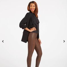 Spanx Leggings Xs Never Used Sleek Tight Leggings For Fall, Stretch Legwear For Workwear In Fall, Tight Brown Tights For Fall, Elegant Fall Leggings, Elegant Stretch Leggings For Winter, Elegant Stretch Leggings For Fall, Tight Leggings For Night Out In Fall, Elegant Stretch Winter Leggings, Elegant Leggings For Night Out In Winter