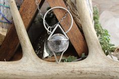 Crystal Ball Pendulum Necklace // Quartz - Acid Queen Jewelry Pendulum Necklace, Crystals Quartz, Queen Jewelry, Crystal Pendulum, Ball Pendant, Statement Pendant, Silver Crystal, Healing Stone, Trendy Jewelry