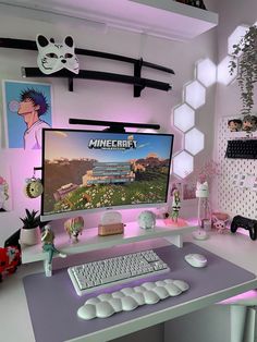 a desktop computer sitting on top of a desk