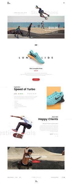 the website is designed to look like it could be used for skateboarding