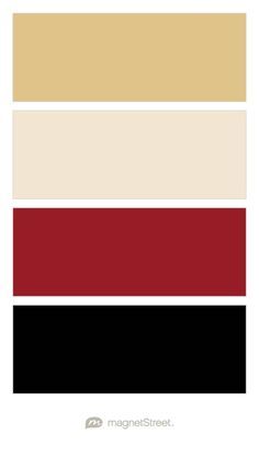 the color scheme for an interior design project with red, beige and black stripes on it