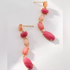 New With Tags. Smoke Free, Pet Friendly Home. No Trades. Elegant Pink Dangle Linear Earrings, Elegant Pink Linear Drop Earrings, Pink Linear Earrings For Pierced Ears, Elegant Pink Linear Earrings As Gift, Feminine Pink Jewelry With Earrings, Chic Pink Jewelry With Matching Earrings, Feminine Pink Dangle Earrings, Pink Dangle Linear Earrings For Pierced Ears, Feminine Pink Drop Earrings