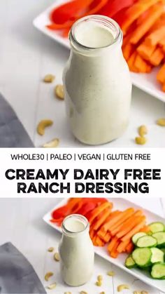 this creamy dairy - free ranch dressing is the perfect side dish for any meal