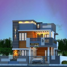 Beautiful modern house 1350 Sq Ft House Plans, Building Elevation, House Plans 3 Bedroom, Latest House Designs, Front Elevation Designs, Modern Home Design, Duplex House Design