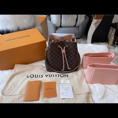 Authentic Louis Vuitton Neonoe Mm Venus Damier Ebene Barely Used . It Is In Like New Condition. It Comes With Bag, Dustbag, Tags, Box, Receipt Also I Have 2 Extra Inserts Purchased On Amazon Included It’s $2,325 Brand New In The Store. Lv Damier Ebene, Néonoé Mm, Lv Damier, Louis Vuitton Neonoe, Authentic Louis Vuitton, Like New, Dust Bag, Bag Lady, Louis Vuitton