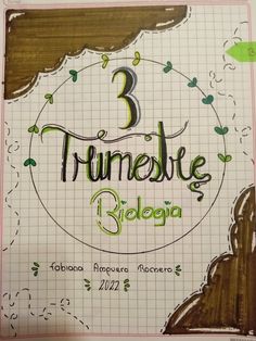 a sign that says 3 trumestee biologa in spanish and english