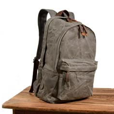 Waxed Canvas Backpack Waterproof Vintage Outdoor Travel Canvas Duffle Bag Men, Survival Bow, Wax Canvas, Waxed Canvas Backpack, Canvas Duffle Bag, Waxed Canvas Bag, Overnight Travel Bag, Backpack Decoration, Vintage Backpacks