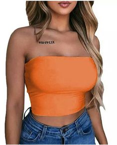 Multipurpose Clothing, Belly Top, Crop Tube Top, Blusas Top, Bodycon Tops, Bandeau Crop Top, Strapless Bandeau, Crop Top Casual, Chic Type