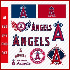 Los Angeles Angels MLB SVG Cut Files Baseball Clipart Bundle Angels Clipart, Angel Clipart, Angels Baseball, Angels Logo