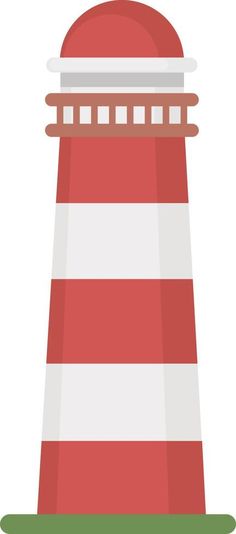 Lighthouse, illustration, vector on white background.