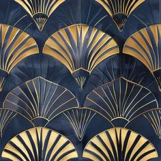 Searcy Wallpaper - Painted Paper Art Deco Jewellery 1920s, Whiskey Wallpaper, Art Deco Interior 1920s, Art Deco Mood Board, Art Deco Cafe, Art Deco Texture, Blue And Gold Wallpaper, Art Deco Ideas, Define Art