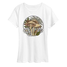 She will love showing off her style with this Women's Mushrooms And Snails Graphic Tee. FEATURES Short sleeves CrewneckFABRIC & CARE Solid Color: Cotton ; Heather Colors: Cotton/Polyester Machine wash Imported Size: Xxl. Color: White. Gender: female. Age Group: kids. White Mushroom Print Top For Summer, White Short Sleeve Tops With Mushroom Print, White Mushroom Print Short Sleeve Top, White Short Sleeve Top With Mushroom Print, White Short Sleeve Tops With Mushroom Design, White Cotton T-shirt With Mushroom Design, Spring White Tops With Mushroom Print, White Mushroom Print Top For Spring, Spring White Top With Mushroom Print