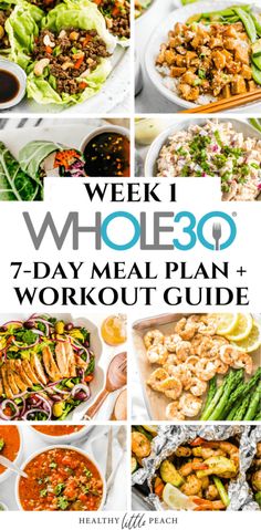 Free Whole30 Meal Plan and Workout Guide-Week 2 - Healthy Little Peach Whole 30 Menu, Whole30 Meal Plan, 30 Day Meal Plan, Calf Cramps, Whole 30 Meal Plan, Day Meal Plan, Paleo Meal Plan