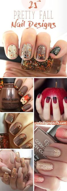 25 Ultra-Pretty Fall Nail Designs To Let Your Fingertips Celebrate Autumn Ongles Beiges, Matte Make Up, Thanksgiving Nails, Nail Stuff, Toe Nail Designs, Fall Nail Art, Fall Nail Colors, Nail Polish Designs, Autumn Nails