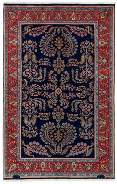 Size: 244x155cm A Persian Sarouk rug is a from the Markazi Province in Iran. Sarouk (also Saruk, Sarough, Saruq) rugs are woven in the village of Saruk and also in the city of Arak and surrounding countryside. They are know for their brilliant quality - lasting decades of wear. This is what makes them among the bestselling of all Persian rugs. They are made from a tough wool, using a Persian knot. They mostly come in traditional floral designs. Origin Iran Province Persian Sarouk Pile Wool Size Iranian Home Decor Interior Design, Persian Carpet Pattern, Sarouk Rug, Tea Places, Art Deco Living Room, Asian Rugs