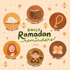 the daily ramaan reminders are displayed in this illustration