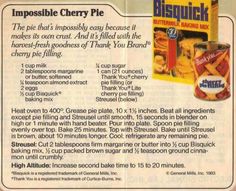 an old advertisement for biscuits from the 1970's, with instructions on how to use it