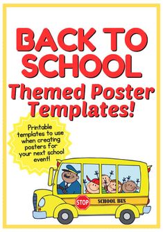 back to school themed poster templates