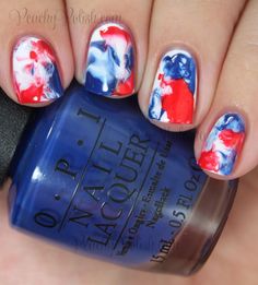 Happy Independence Day!: 4th of July Nail Art Americana Nails, 4th Nails, Fly Nails, Painting Nails, Patriotic Nails, Pedicure Ideas, Nails Opi, Fourth Of July Nails