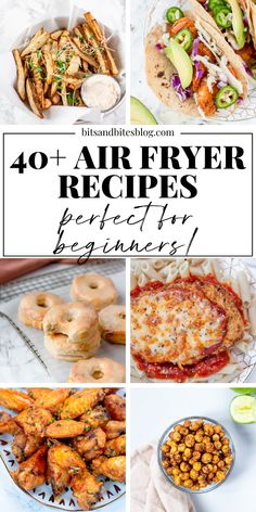 air fryer recipes that are perfect for beginners to make at home or in the kitchen