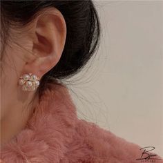 Bjux - Zirconia perla studs vintage elegante simple exquisito diseño de pendientes sentido de alto pendientes de perlas French Retro Style, Front Back Earrings, Ear Ring, Earrings Design, Clover Earrings, Bee Earrings, Necklace Box, Bow Earrings, Rings For Girls