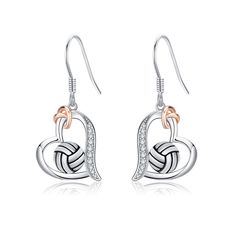 PRICES MAY VARY. 【Volleyball Earrings】The volleyball earrings are sterling silver earrings express your enthusiasm to volleyball .The earrings are a inspaired jewelry which bring us faith,courage and lucky.These are well-crafted earrings for women，girls and sportslover. 【Sterling Silver Material】 Made of high-quality 925 sterling silver,Lead free,nickel free,hypoallergenic,anti-allergy and high polish.Refined handicrafts make the products more durable.Suitable for long-term wear,prevent allergie Volleyball Earrings, Golf Necklace, Volleyball Jewelry, Crafted Earrings, Bunny Earrings, Presents For Women, Heart Dangle Earrings, Cool Gifts For Women, Sterling Jewelry