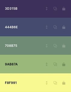 the color picker is showing different colors and font options for each type of item