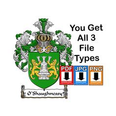 you get all 3 file types in this coat of arms logo for j png