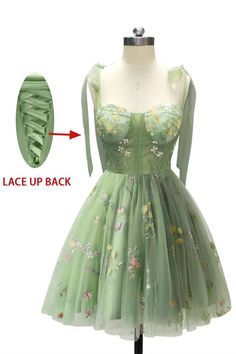 sheer corset blue floral A-line short homecoming dress sweet 16 dress Green Sleeveless Dress With Lace-up Back, Sleeveless Green Dress With Lace-up Back, Green Sleeveless Corset Dress For Wedding, Spring A-line Corset Dress For Prom, Tulle Dresses With Lace-up Back, Green Corset Dress With Sweetheart Neckline For Party, Green Lace Dress With Fitted Bodice, Green Wedding Corset Dress, Green Corset Dress With Fitted Bodice For Wedding