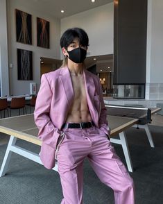 Soft Core Outfits, Rpg Clothes, Korean Outfits Men, Korean Style Boy, Purple Clothes, Gay Outfits, Purple Suit, Mens Fashion Editorial, Purple Suits