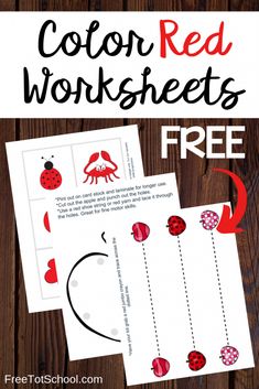 the color red worksheets are free for kids to use on their own activities