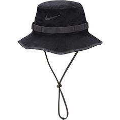 Providing 360-degree brim coverage, this Nike Apex bucket hat is a must-have accessory for a sunny day. It's designed with Nike's Dri-FIT fabric technology to ensure a cool feel, and the toggle closure chin strap ensures a customizable fit. Nike Glasses, Nike Bucket Hat, Long Skate, Nike Golf Hat, Guys Fashion, Black Bucket Hat, Nike Hat, Black Bucket, Bucket Hat Black