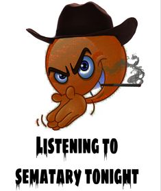 an image of a cartoon character with the words listening to semaary tonight on it