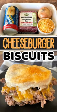 cheeseburger biscuits are an easy appetizer that is ready in minutes