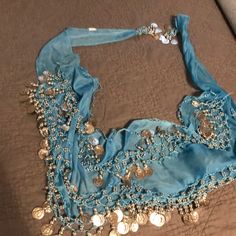 Light Blue Belly Dancer Wrap. Never Worn Belly Dancer Jewelry, Belly Dancer, Mermaid Costume, Belly Dancing, Belly Dancers, Belly Dance, Belts, Crochet Necklace, Dancing