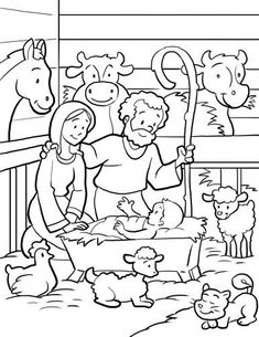 the birth of jesus coloring page