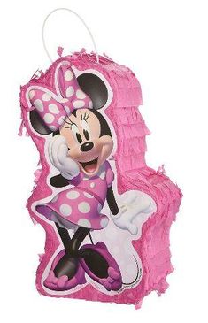 a minnie mouse pinata hanging from a string